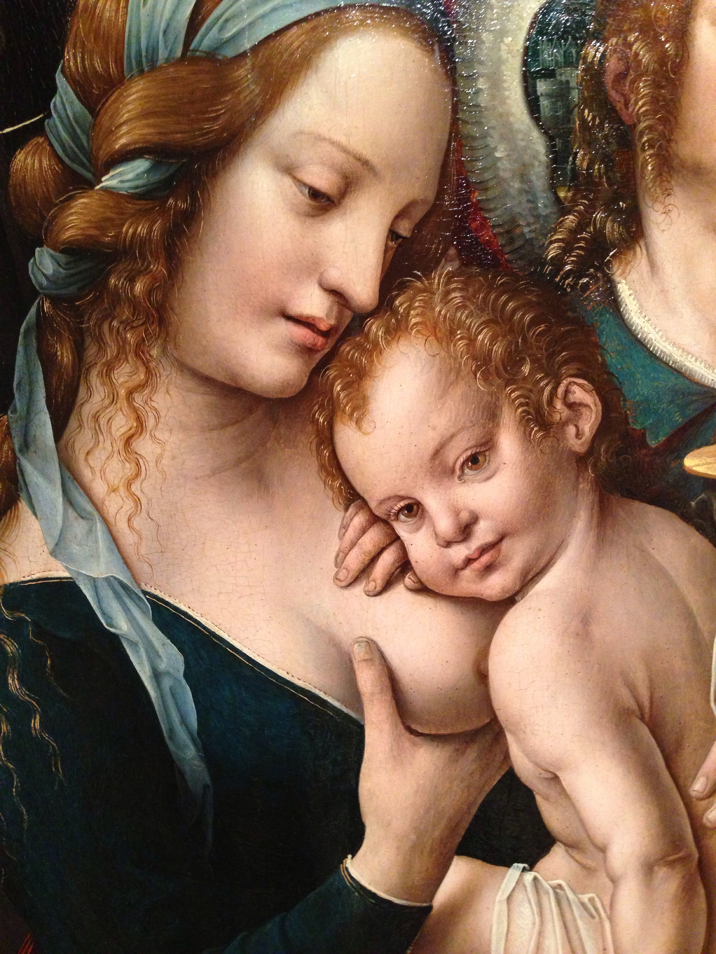 I absolutely love the vibrance of the colors, and the tenderness of Mary holding her baby. - 20131213-150757